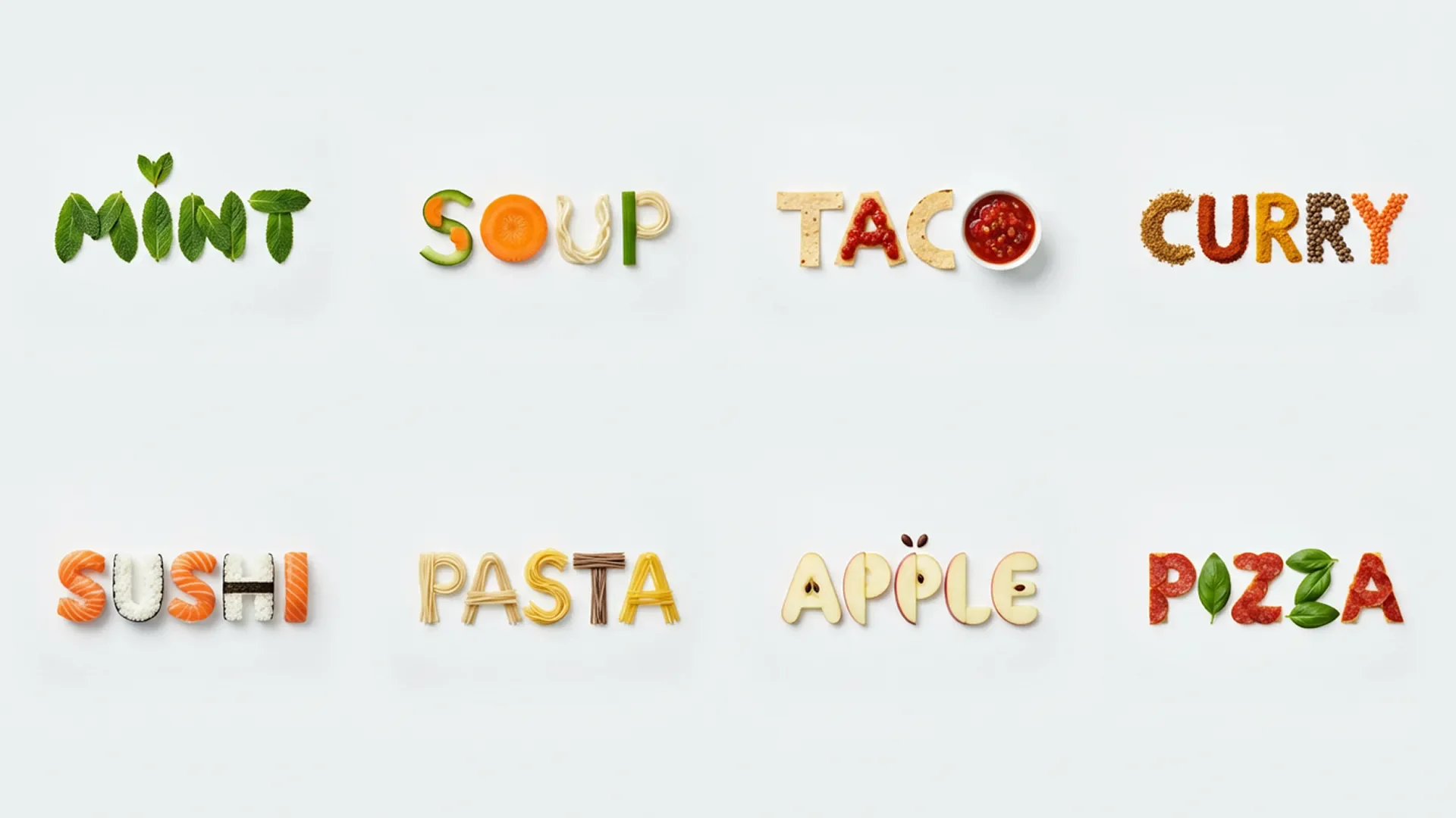 Realistic text output: 8 sophisticated minimalistic logos