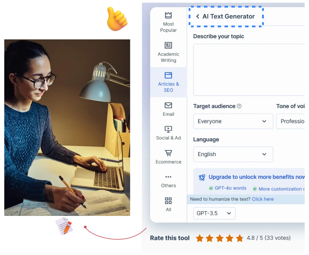 AI Text Generator That Writes Like a Human Pro