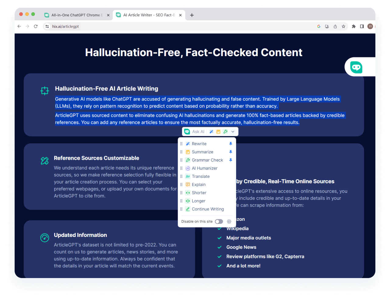 Get AI Help <span class='text-[#00D3B6]'>Anywhere</span> on Chrome