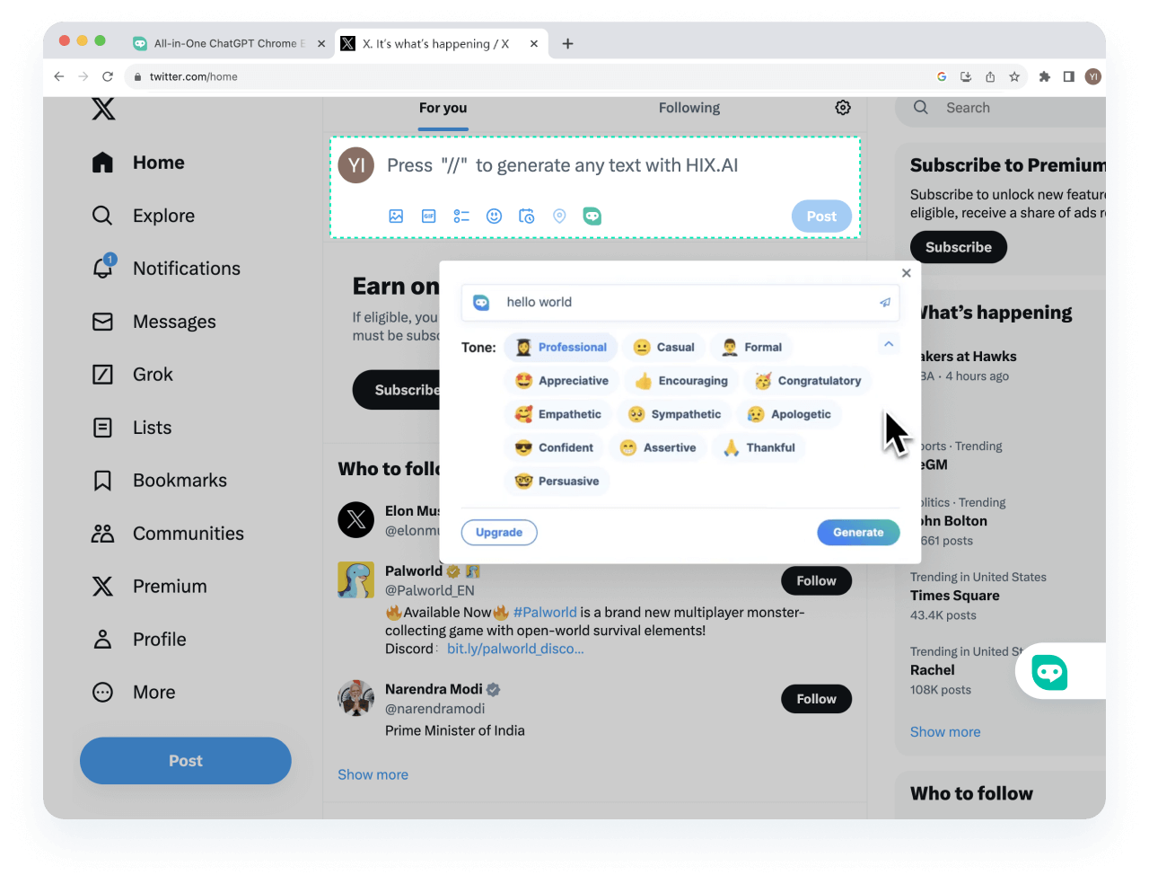 <span class='text-[#00D3B6]'>Empower</span> Social Media on Chrome