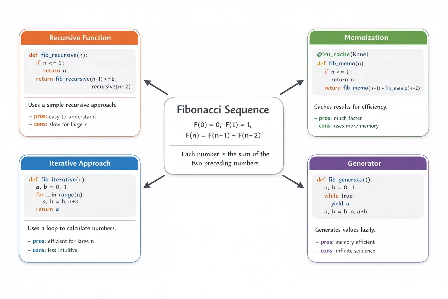피보나치 수열 설명 마인드맵