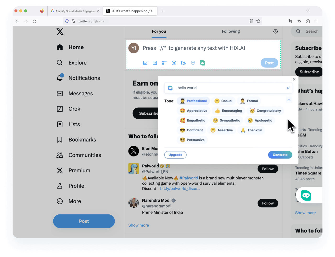 <span class='text-[#00D3B6]'>Amplify</span> Social Media Engagement on Firefox