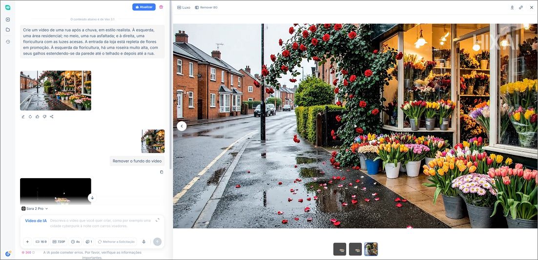HIX AI gerou vídeo IA com sucesso