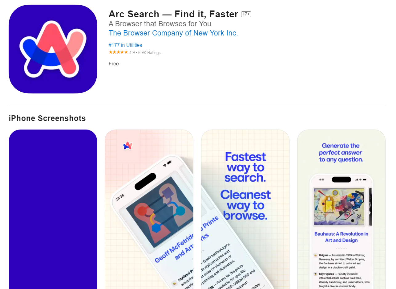 Arc Searchのモバイル向けAI検索インターフェース