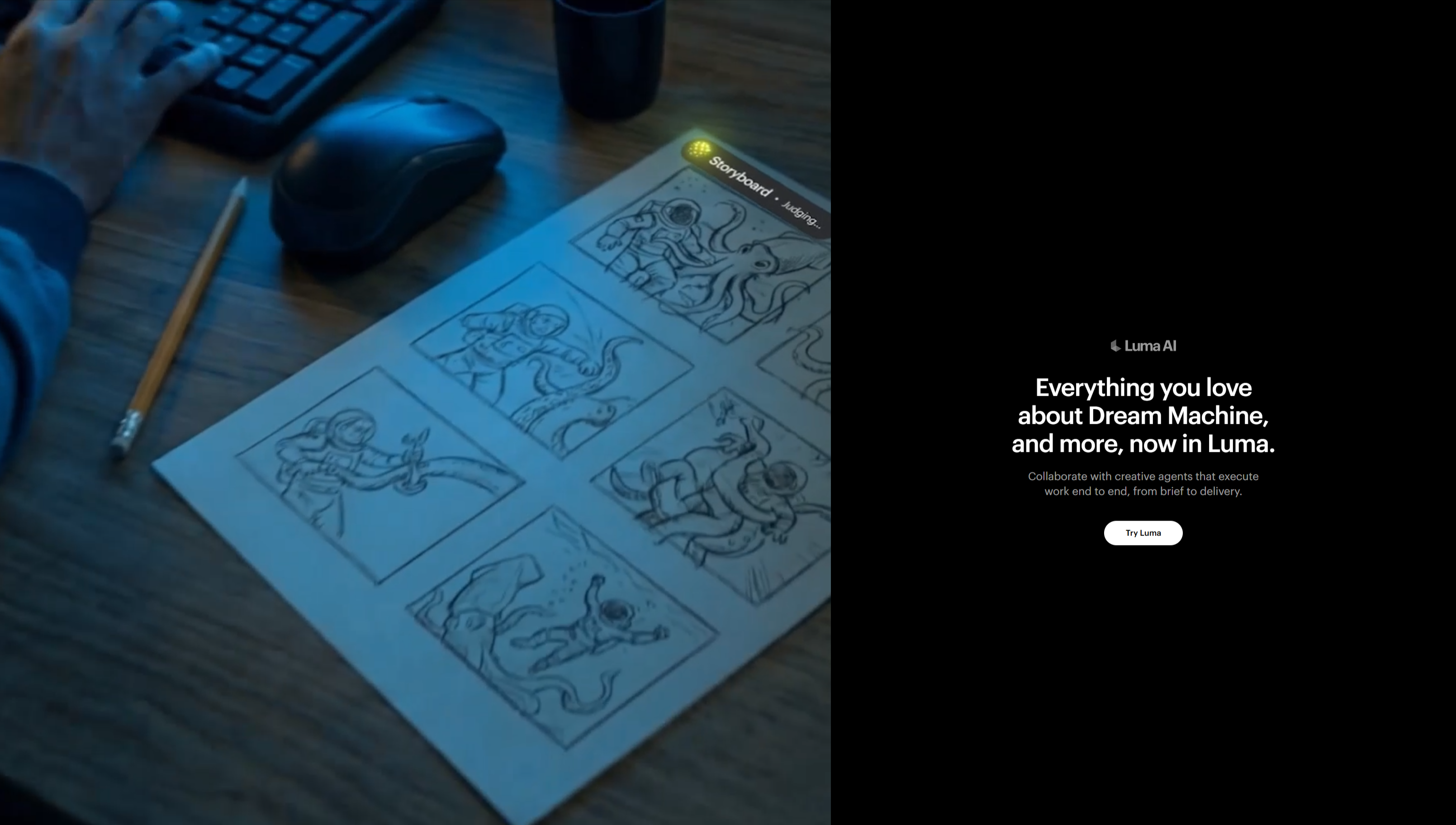 Luma Dream Machine 사이트