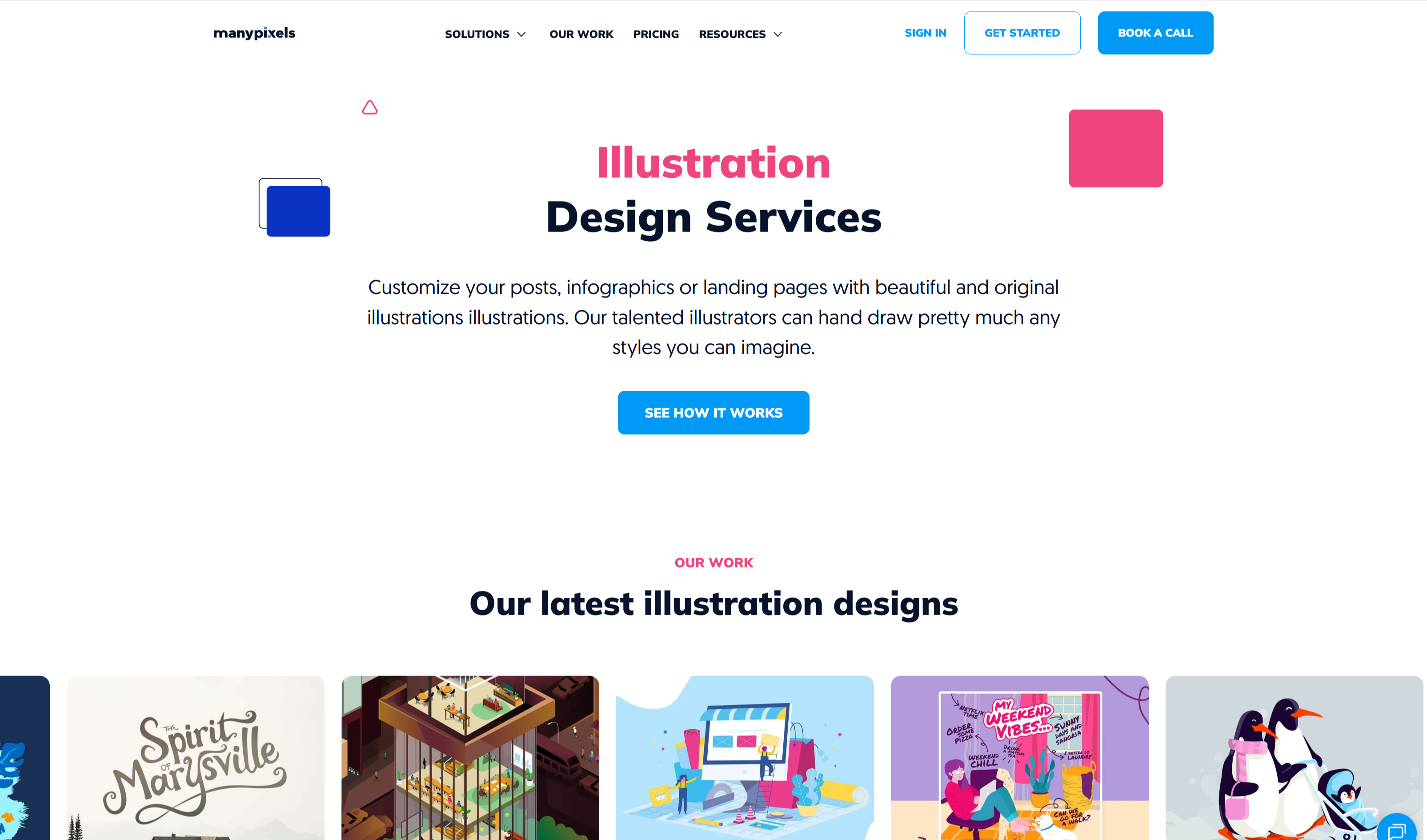 Manypixels-무료 일러스트 사이트