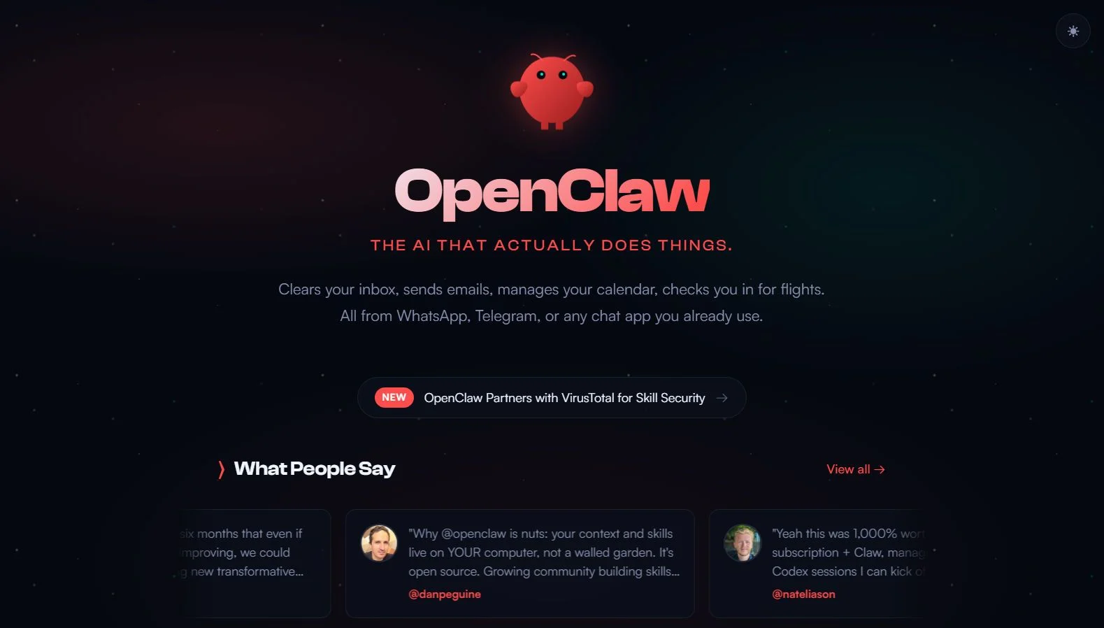 OpenClaw screenshot