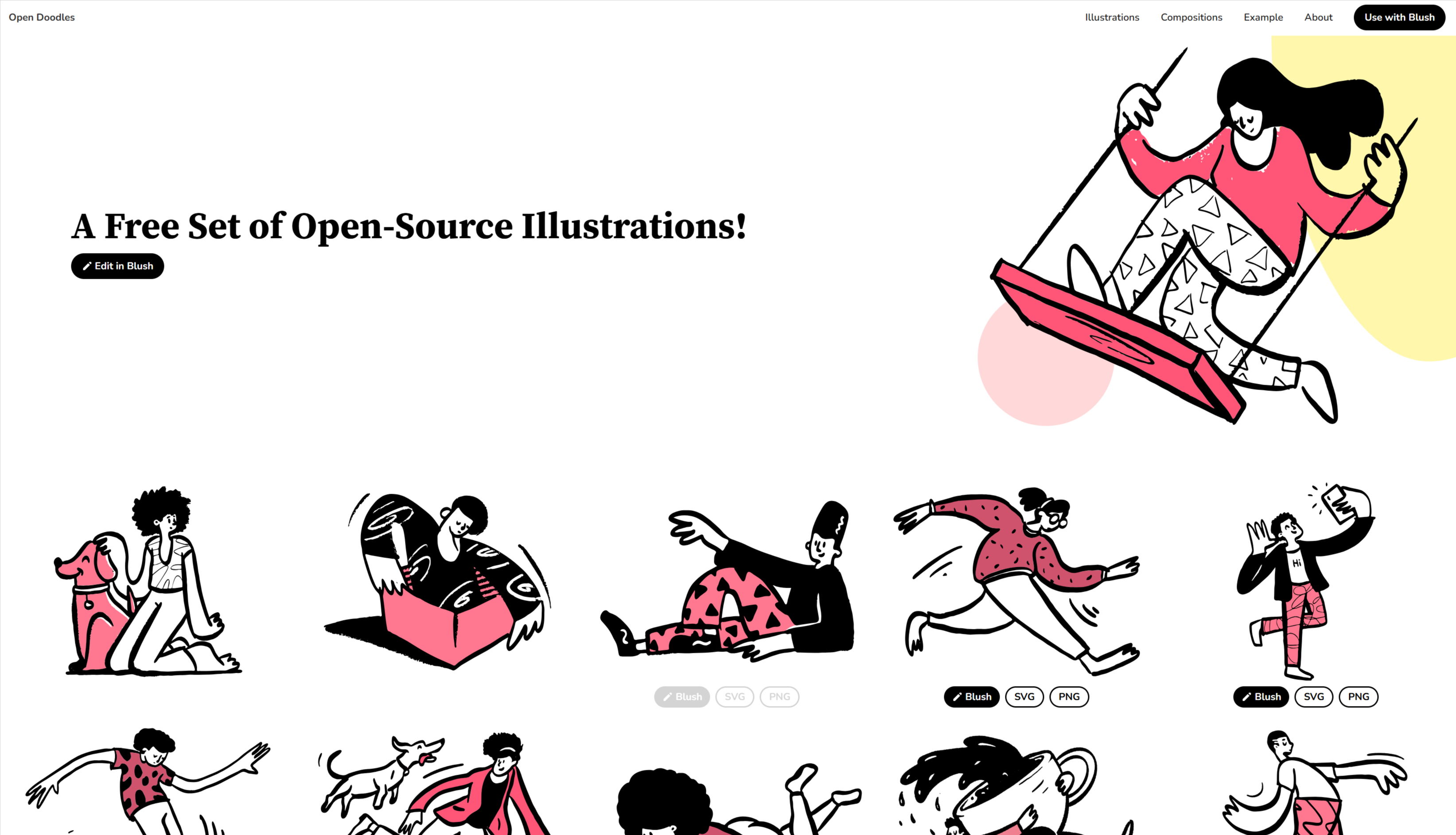 Open Doodles-무료 일러스트 사이트