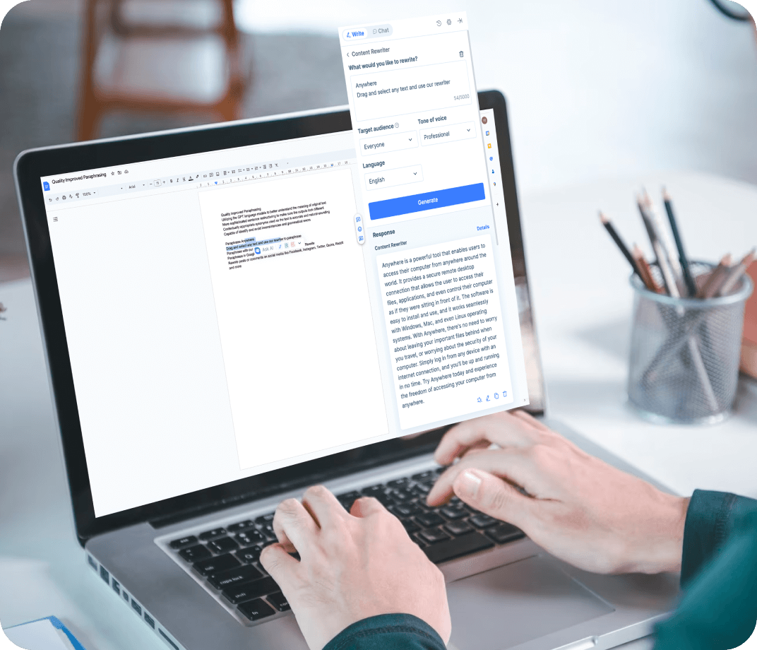 Paraphrase <span class='text-[#00D3B6]'>Anywhere</span>