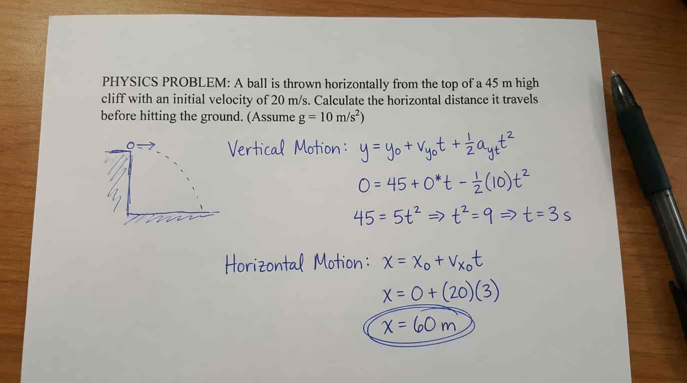 Real-world knowledge output: physics problem paper