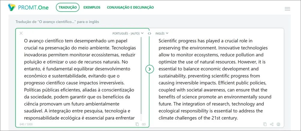 Tradutor IA PROMT.One