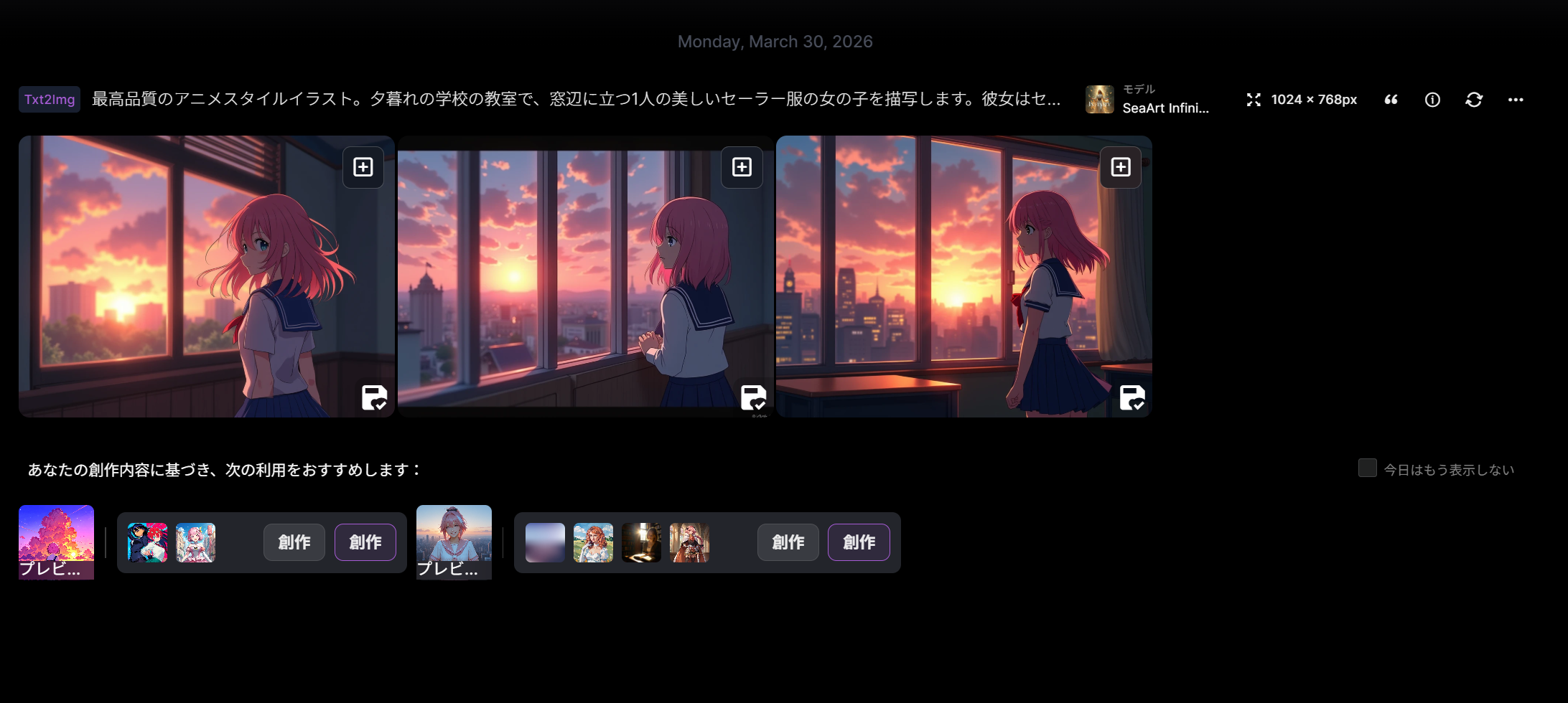 SeaArt AI AI写真アニメ化の効果