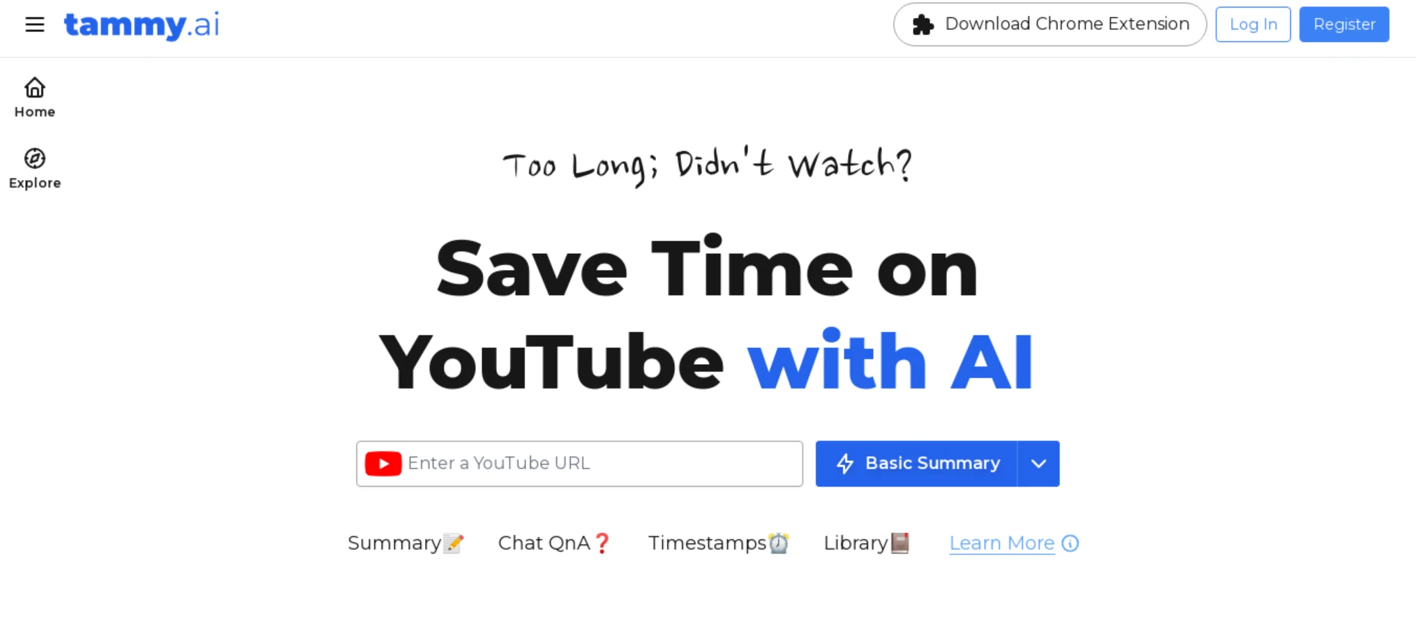 Tammy AI YouTube要約