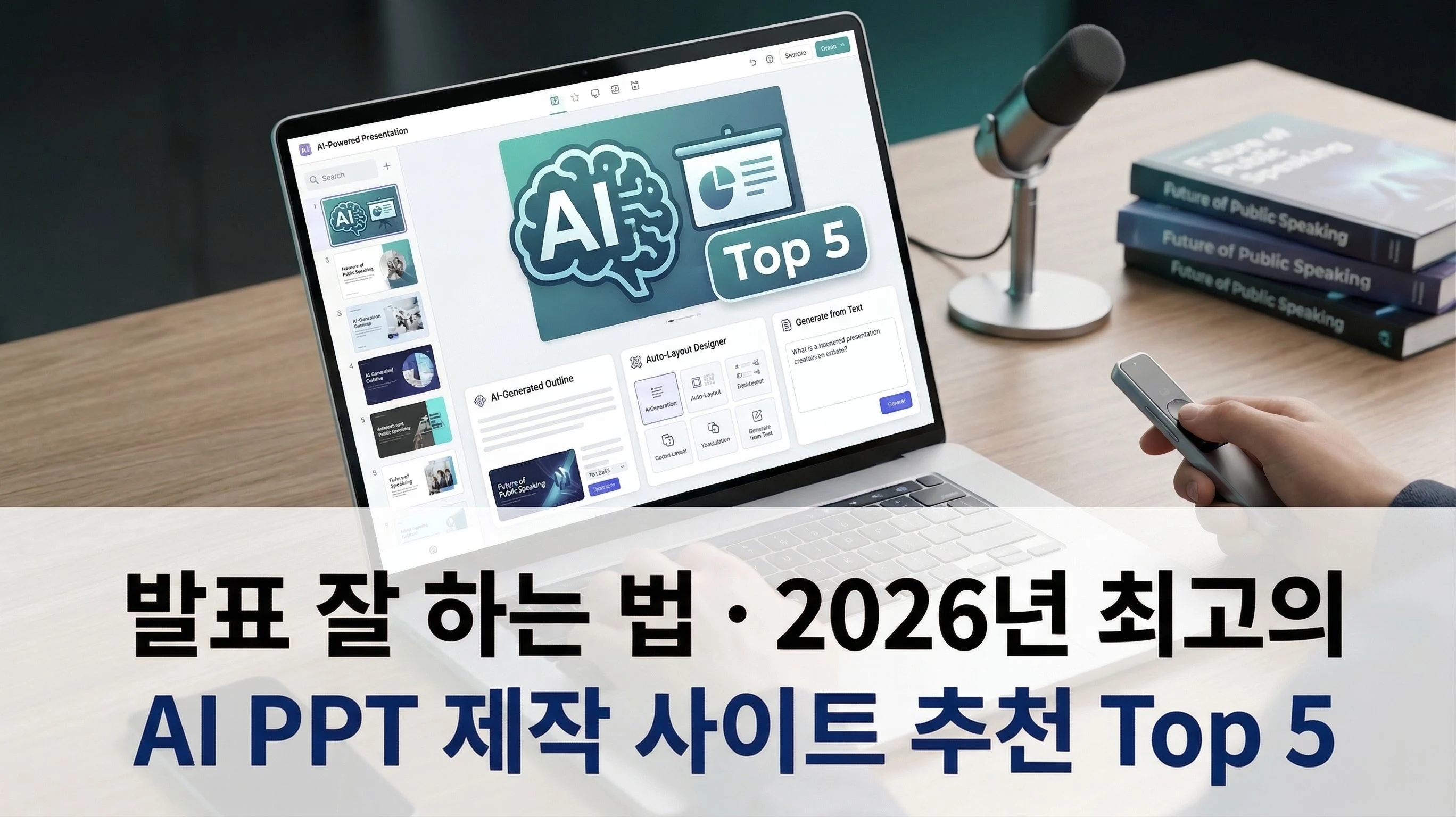 2026년 최고의 AI PPT 제작 사이트 추천 Top 5