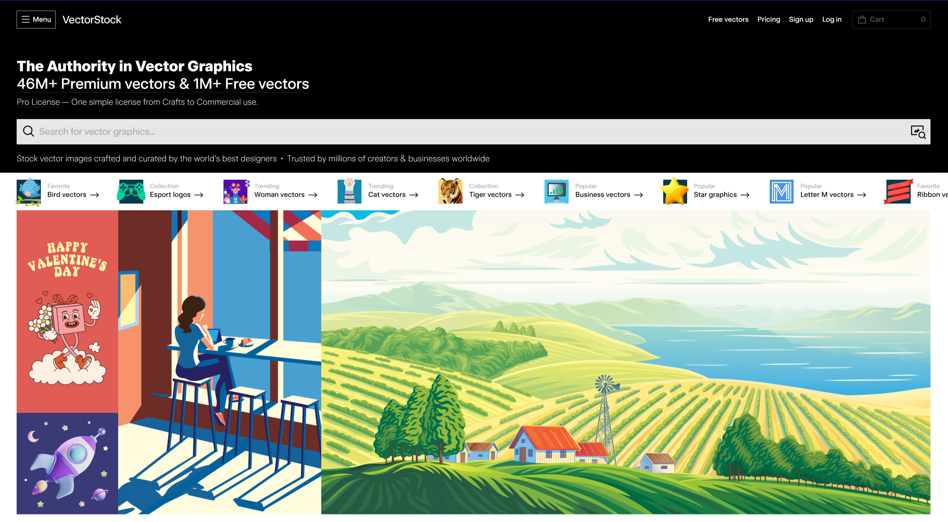 VectorStock-무료 일러스트 사이트